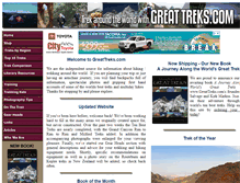 Tablet Screenshot of greattreks.com